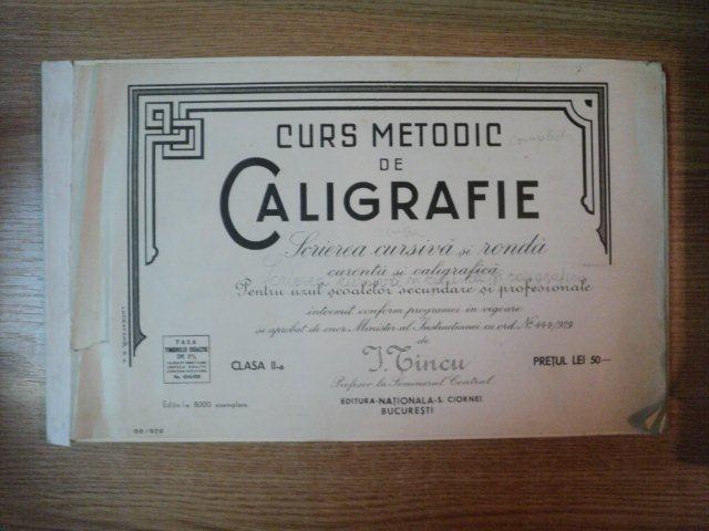 CURS METODIC DE CALIGRAFIE de I. CINCU , 1929
