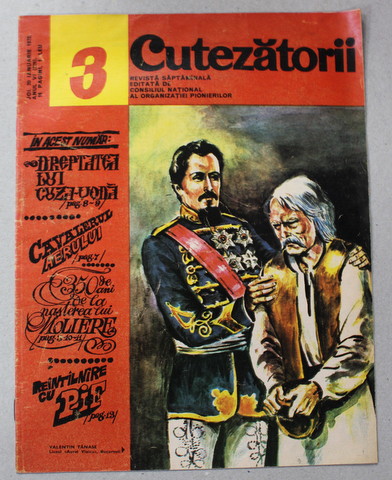 CUTEZATORII , REVISTA EDITATA DE CONSILIUL NATIONAL AL ORGANIZATIEI PIONIERILOR , NR.3 , ANUL VI , 20 IANUARIE  , 1972