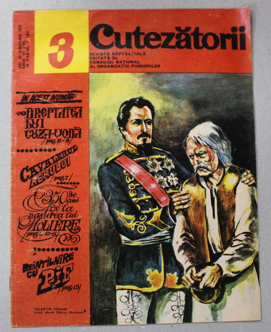 CUTEZATORII , REVISTA EDITATA DE CONSILIUL NATIONAL AL ORGANIZATIEI PIONIERILOR , NR.3 , ANUL VI , 20 IANUARIE  , 1972