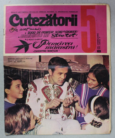 CUTEZATORII , REVISTA EDITATA DE CONSILIUL NATIONAL AL ORGANIZATIEI PIONIERILOR , NR.5 , ANUL V , 4 FEBRUARIE , 1971