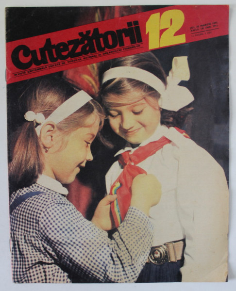 CUTEZATORII , REVISTA SAPTAMANALA EDITATA DE CONSILIUL NATIONAL AL ORGANIZATIEI PIONIERILOR , NR. 12 , 1975