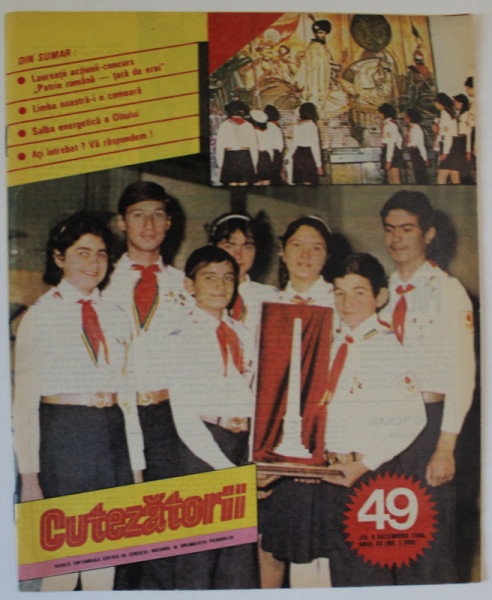CUTEZATORII , REVISTA SAPTAMANALA EDITATA DE CONSILIUL NATIONAL AL ORGANIZATIEI PIONIERILOR , NR.49 , 1986