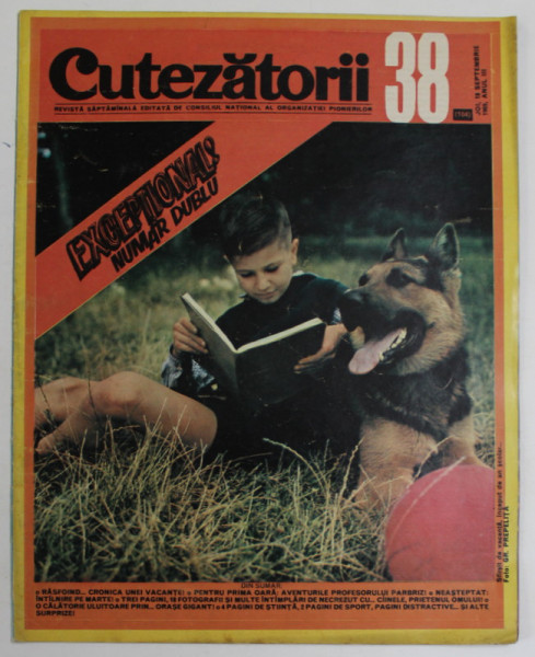 CUTEZATORII , REVISTA SAPTAMANALA , NUMARUL 38 , ANUL III , SEPTEMBRIE , 1969 *NUMAR DUBLU