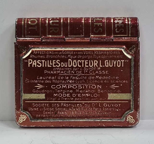 Cutie din metal pentru pastile, 'Docteur L. Guyot"