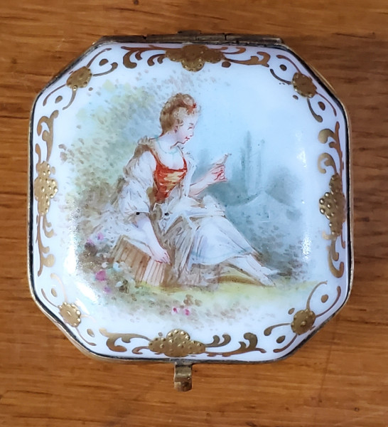 Cutiuta din portelan, Meissen, Franta, cca. 1900