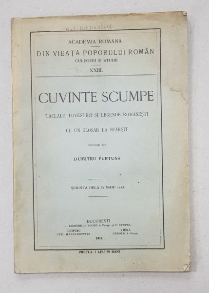 Cuvinte scumpe  Taclale Povestiri si legende romanesti  Dumitru Furtuna