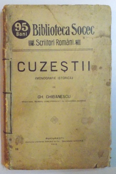 CUZESTII de GH. GHIBANESCU ,  IASI , 1912