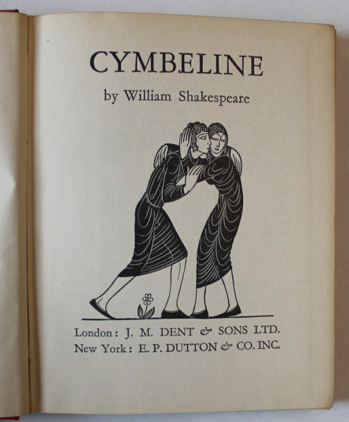 CYMBELINE by WILLIAM SHAKESPEARE , with engravings by ERIC GILL , edited by M.R. RILEY , 1935