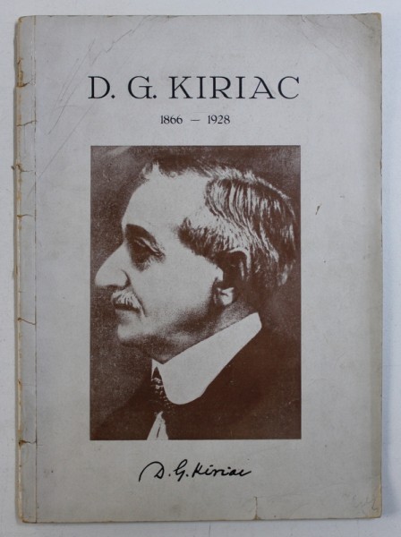 D .G. KIRIAC 1866 - 1928 , CARTE OMAGIALA , 1932