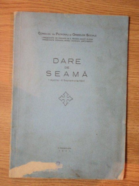 DARE DE SEAMA 1 APRILIE - 6 SEPTEMBRIE 1941