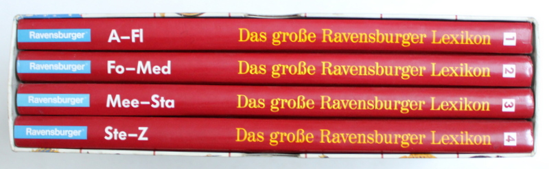 DAS GROSE RAVENSBURGER LEXICON - AUS DEM ENGLISCHEN von KLAUS STICKER , VOL. I - IV,  1991