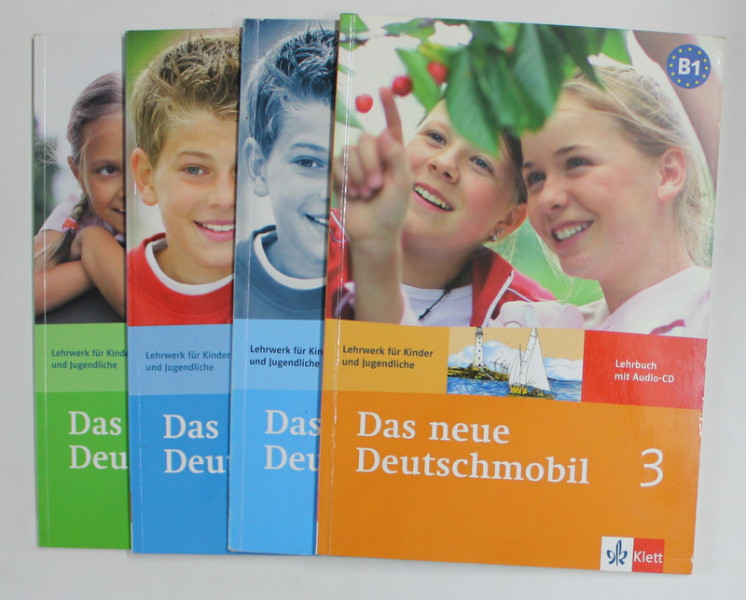 DAS NEUE DEUTSCHMOBIL , LEHRWERK FUR KINDER UND JUGENDLICHE , 4 BANDE , 2014 - 2015