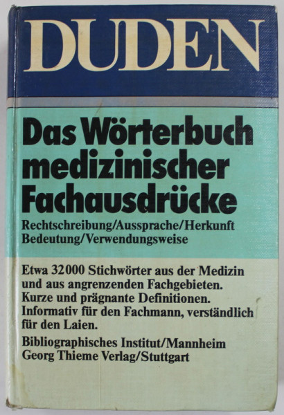 DAS WORTERBUCH MEDIZINISCHER FACHAUSDRUCKE , 1979