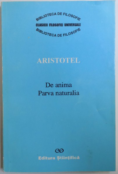 De anima - Parva naturalia  de ARISTOTEL , 1996