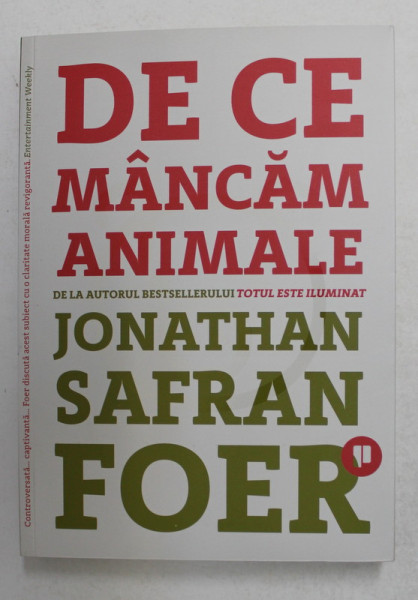 DE CE MANCAM ANIMALE de JONATHAN SAFRAN FOER , 2018
