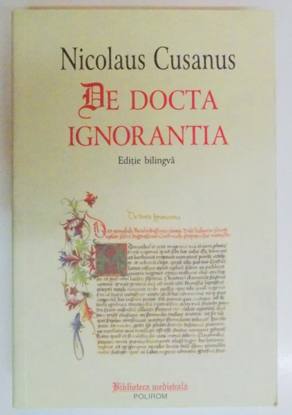 DE DOCTA IGNORANTIA, EDITIE BILINGVA de NICOLAUS CUSANUS, 2008