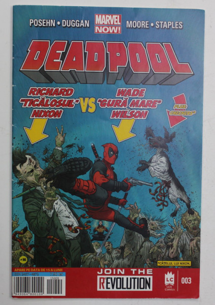 DEADPOOL de POSEHN ...STAPLES , 3  SEPTEMBRIE  , 2015  , REVISTA DE BENZI DESENATE *