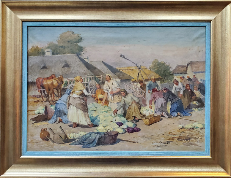 DEAK LAJOS EBNER (1850-1934) - TARG LA MARGINEA ORASULUI