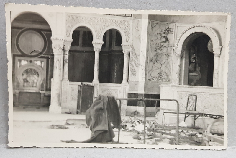 DECOR PENTRU UN FILM DESPRE ASEDIUL SEVASTOPOLULUI DIN 1854  - 1854 , ALTARUL MONUMENTULUI , FOTOGRAFIE TIP CARTE POSTALA , MONOCROMA, NECIRCULATA , PERIOADA INTERBELICA