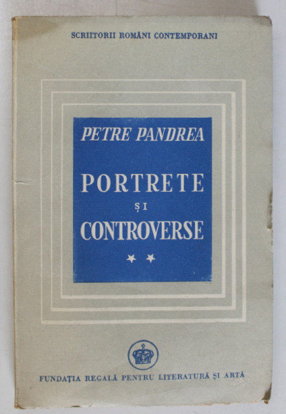 DEDICATIA LUI PETRE PANDREA PE VOLUMUL ' PORTRETE SI CONTROVERSE ' VOLUMUL II ,  1946