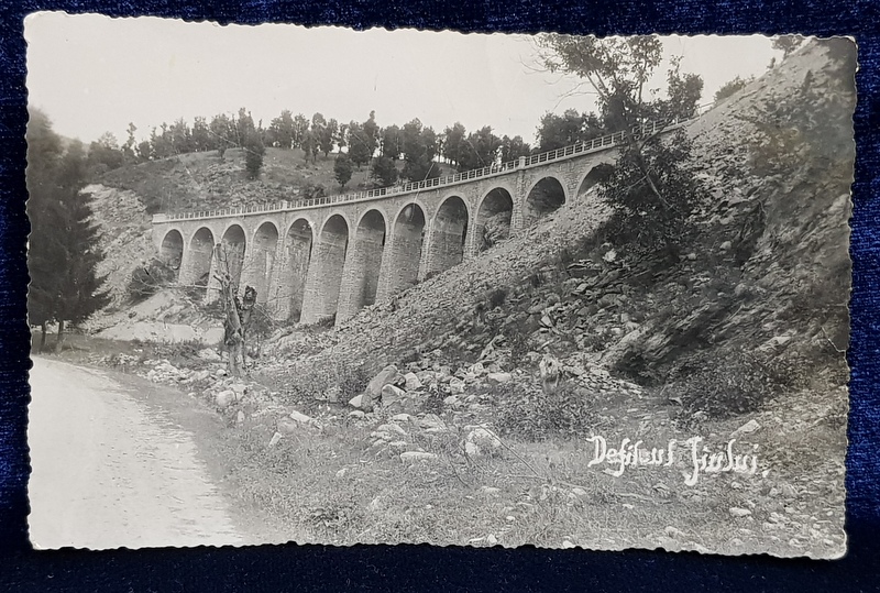 DEFILEUL JIULUI , VIADUCT , CARTE POSTALA ILUSTRATA , MONOCROMA , CIRCULATA , PERIOADA INTERBELICA