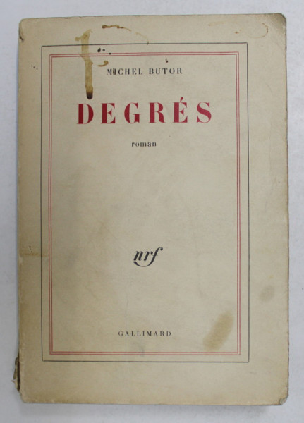 DEGRES par MICHEL BUTOR  1960