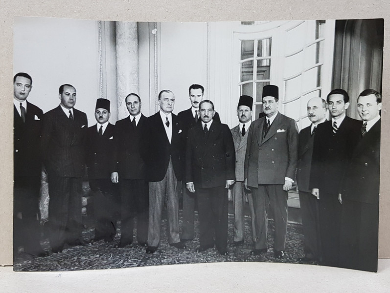 DELEGATIA ROMANA LA PRIMUL MINISTRU SI MINISTRU DE EXTERNE EGIPTEAN , FOTOGRAFIE DE GRUP , 1939