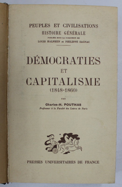 DEMOCRATIES ET CAPITALISME  (1848 -1860 ) par CHARLES - H. POUTHAS , 1941