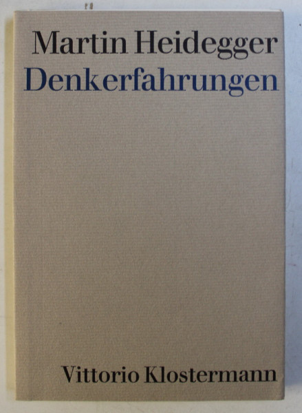 DENKERFAHRUNGEN 1910-1976 von MARTIN HEIDEGGER , 1983