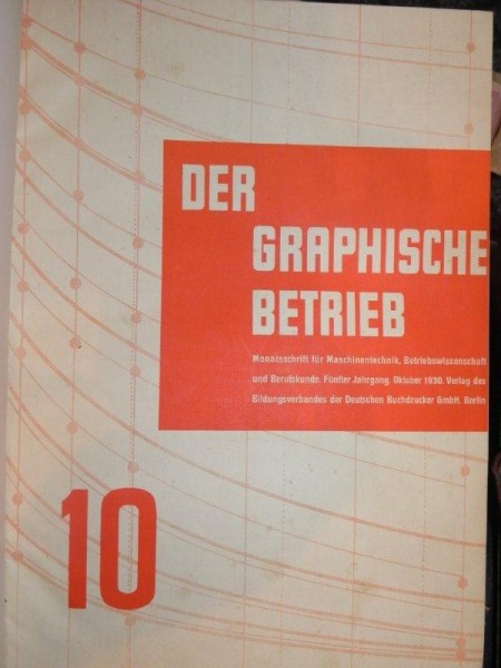 DER GRAPHISCHE BETRIEB ,1933-1934