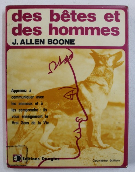 DES BETES ET DES HOMMES par J . ALLEN BOONE , 1975