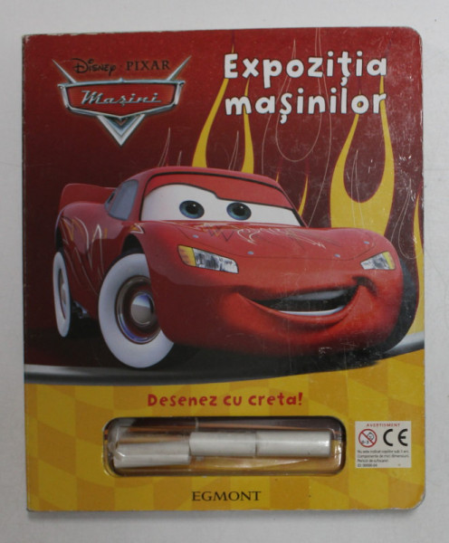 DESENEZ CU CRETA , EXPOZITIA MASINILOR , DIN SERIA DISNEY - PIXAR , 2012