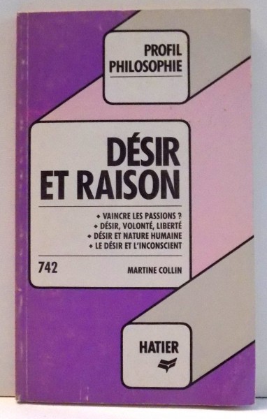 DESIR ET RAISON par MARTINE COLLIN , 1990