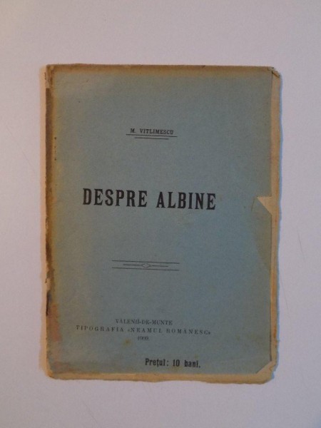 DESPRE ALBINE de M. VITLIMESCU  1909