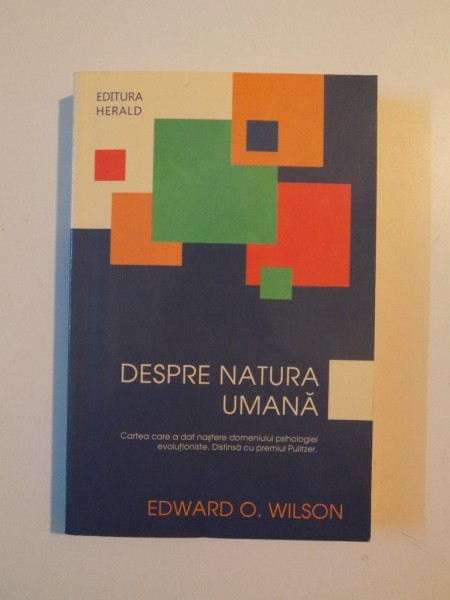 DESPRE NATURA UMANA de EDWARD O. WILSON 2013