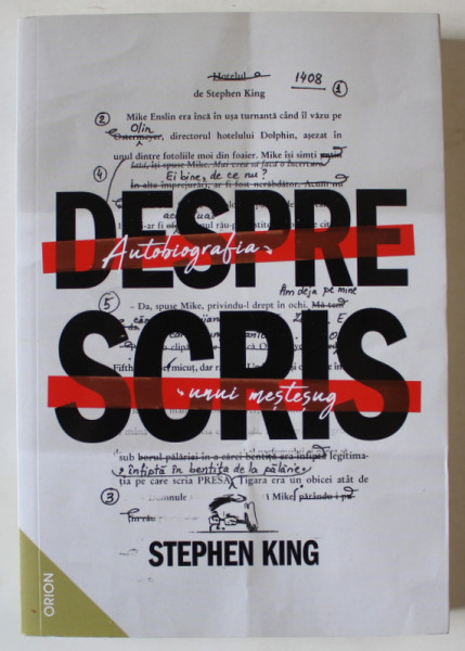 DESPRE SCRIS , AUTOBIOGRAFIA UNUI MESTESUG de STEPHEN KING , 2022