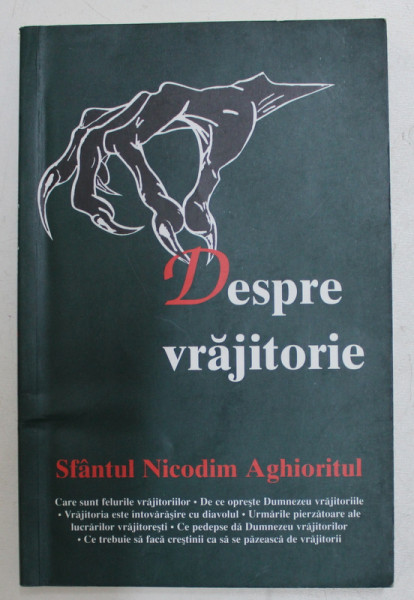 DESPRE VRAJITORIE de SFANTUL NICODIM ARGIORITUL , 2003