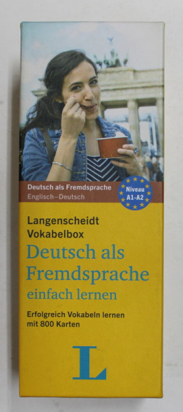 DEUTSCH ALS FREMDSPRACHE -  VOKABELBOX , VOCABULAR CU 800 DE CARTONASE IN CUTIE , 2015