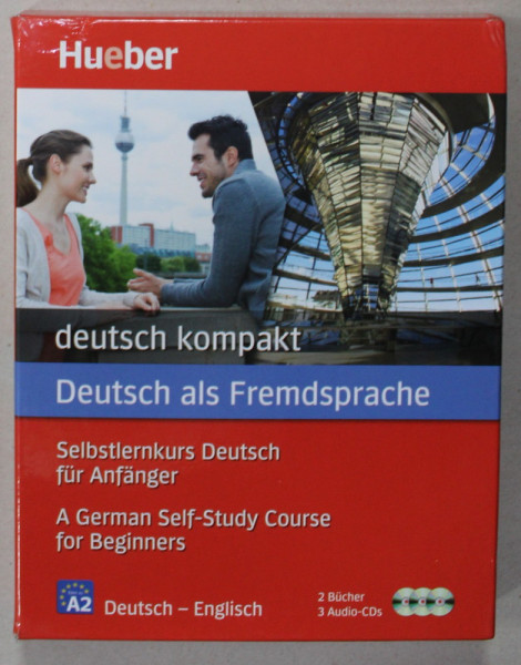 DEUTSCH ALS FREMSPRACHE , SELBSTLERNKURS FUR ANFANGER ( GERMANA CA LIMBA STRAINA , CURS PENTRU INCEPATORI ) , 2 CARTI + 3 CD - URI , 2013