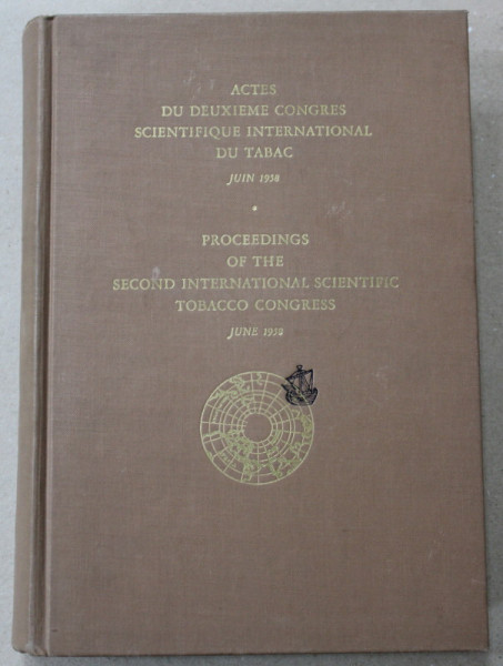 DEUXIEME  CONGRES SCIENTIFIQUE INTERNATIONAL DU TABAC , 1958