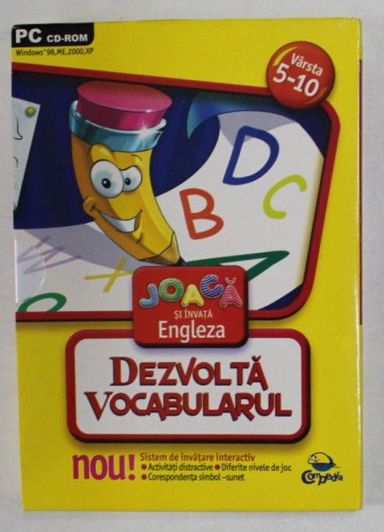 DEZVOLTA VOCABULARUL , JOACA SI DEZVOLTA VOCABULARUL , VARSTA 5-10 ANI , CONTINE CD - ROM , ANII '2000