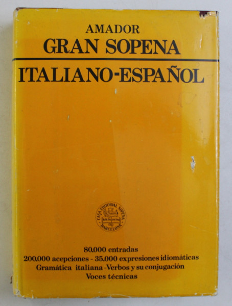 DICCIONARIO ITALIANO - ESPANOL - ESPANOL - ITALIANO de EMILIO M . MARTINEZ AMADOR , 1988