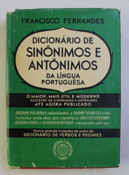 DICIONARIO DE SINONIMOS E ANTONIMOS DA LINGUA PORTUGUESA do FRANCISCO FERNANDES , 1970