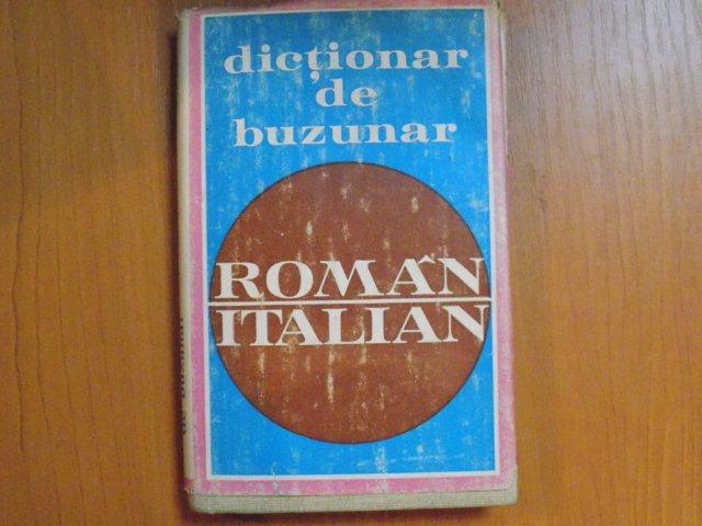 DICTIONAR DE BUZUNAR ROMAN-ITALIAN de DOINEA CONDREA-DERER  1972
