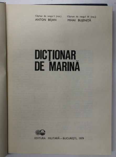 DICTIONAR DE MARINA-A.BEJAN,M.BUJENITA,BUC.1979