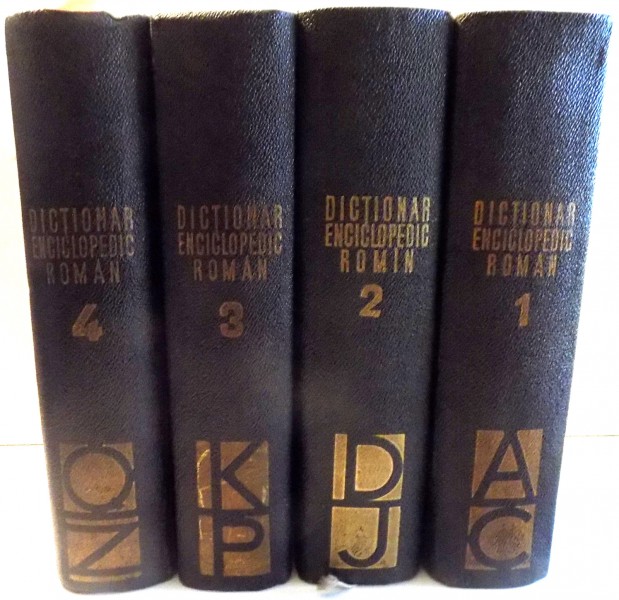 DICTIONAR ENCICLOPEDIC ROMAN de ACAD. ATHANASE JOJA, VOL I-IV , 1962