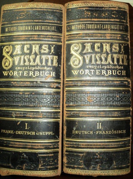 DICTIONAR ENCICLOPEDIC, SACHS VILLANTTE WORTHERBUCH, II VOL, BERLIN, 1907