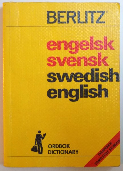 DICTIONAR ENGLEZ - SUEDEZ, SUEDEZ - ENGLEZ de BERLITZ, 1986