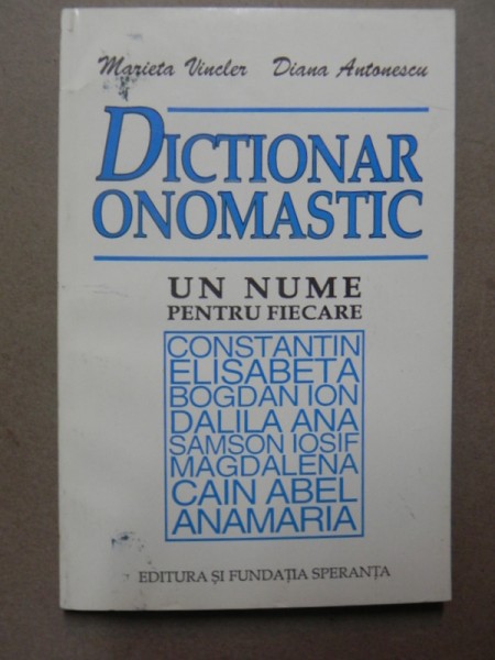 DICTIONAR ONOMASTIC 1997