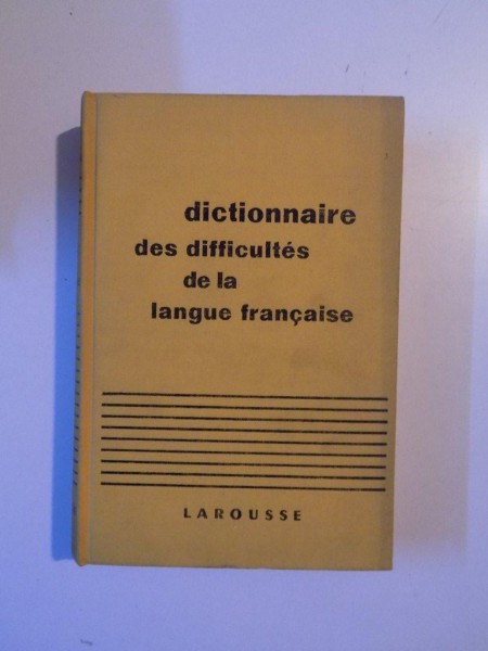 DICTIONNAIRE DES DIFFICULTES DE LA LANGUE FRANCAIS de ADOLPHE V. THOMAS , 1968